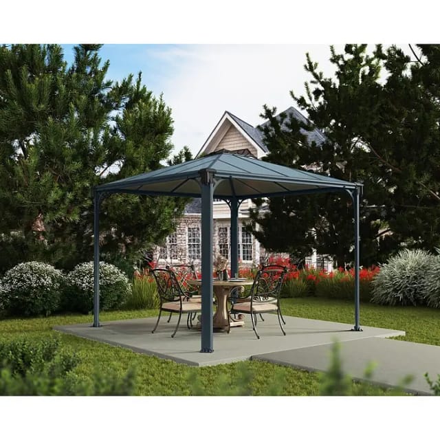 Canopia Gartenpavillon Palermo 3 x 3 Anthrazit