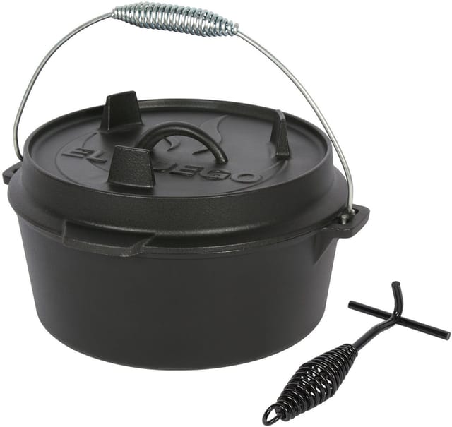 El Fuego Dutch-Oven Gusseisen 7,2, Deckel 1,8, Schwarz