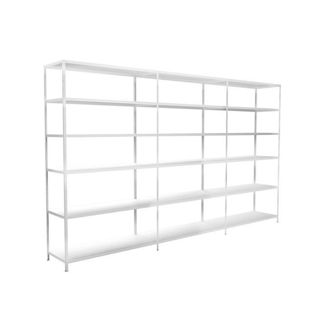 Schulte Steck-Grund-/Anbauregale 230 cm x 260 cm x 35 cm Weiß