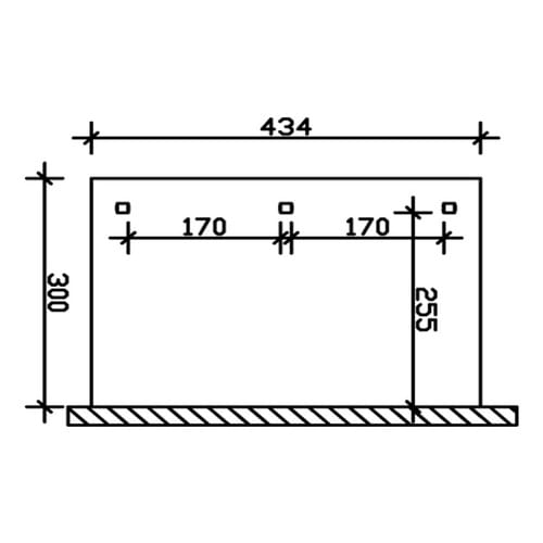 Skan Holz Terrassenüberdachung Rimini 434 cm x 300 cm