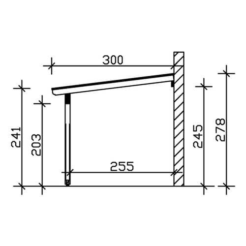 Skan Holz Terrassenüberdachung Ravenna 541 cm x 300 cm