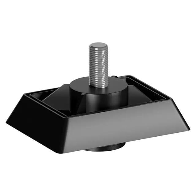 Schulte Profi-Variotec-Füße 4,2 cm x 2,8 cm Schwarz 2 Stück