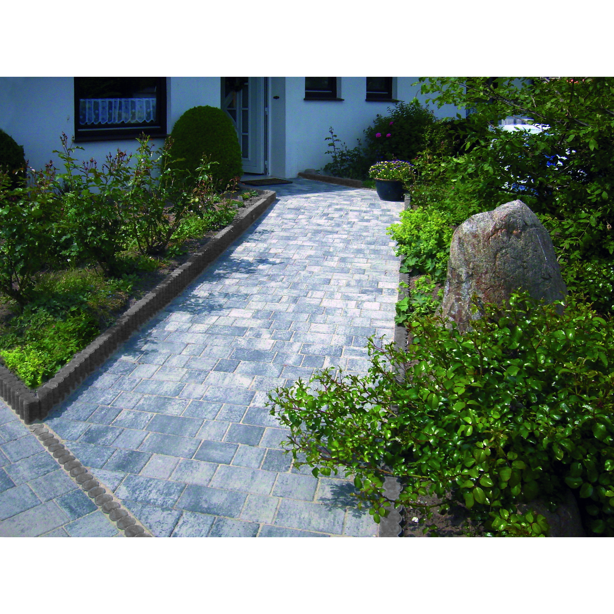 Diephaus Rundpalisaden 2er-Element Grau 25 x 9,1 x 6 cm