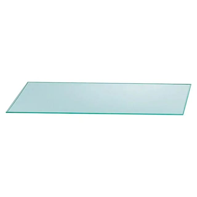 Kristall-Form Wandablage Klarglas 50 cm x 14 cm Geschraubt