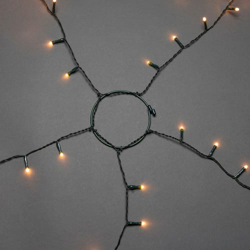 Konstsmide LED Baummantel mit Ring Ø 11, 5 cm 50 Bernsteinfarbene Dioden