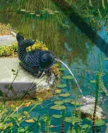 Heissner Wasserspeier Fisch Bronze