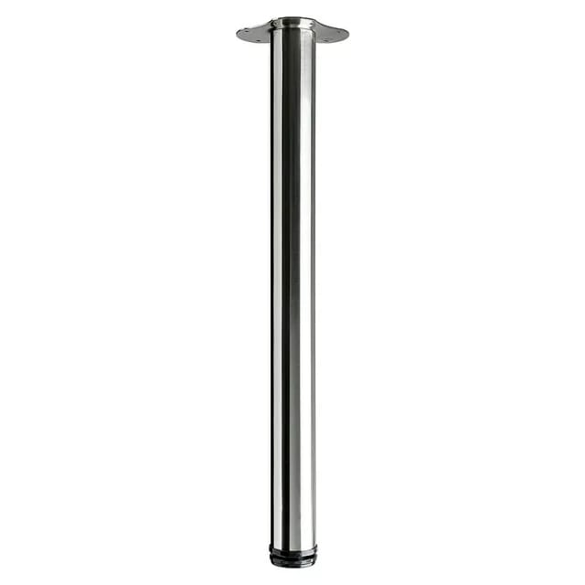 Hettich Tischbein Ø 60 mm x 700 mm Edelstahl-Optik inkl. Montageplatte