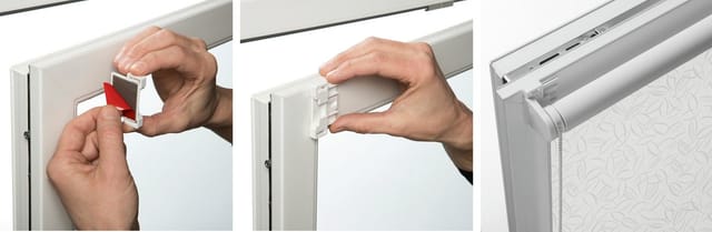 Gardinia EasyFix Rollo Jahreszeit 120 cm x 150 cm Weiß/Weiß