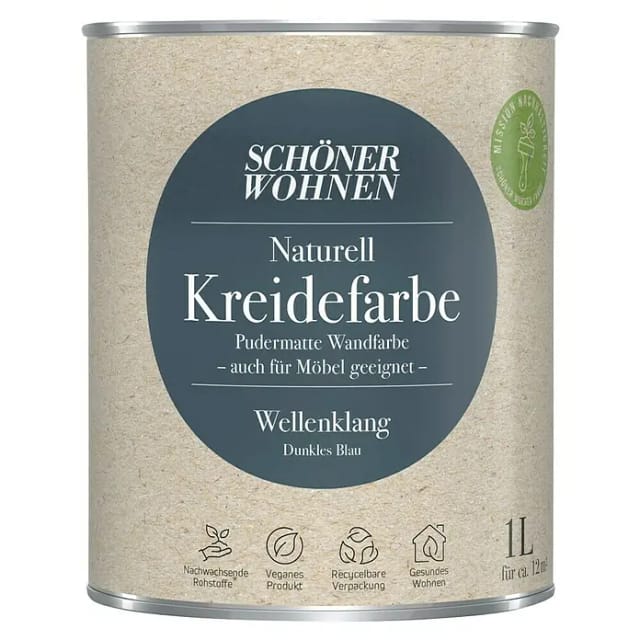 Schöner Wohnen Kreidefarbe Naturell Wellenklang 1,