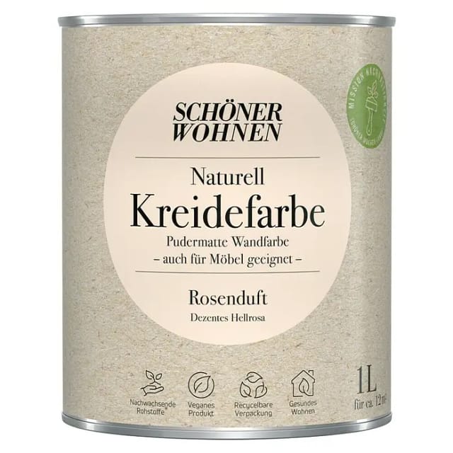 Schöner Wohnen Kreidefarbe Naturell Rosenduft 1,