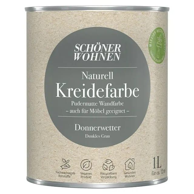 Schöner Wohnen Kreidefarbe Naturell Donnerwetter 1,