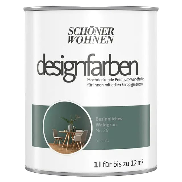 Schöner Wohnen Designfarben Besinnliches Waldgrün 1,
