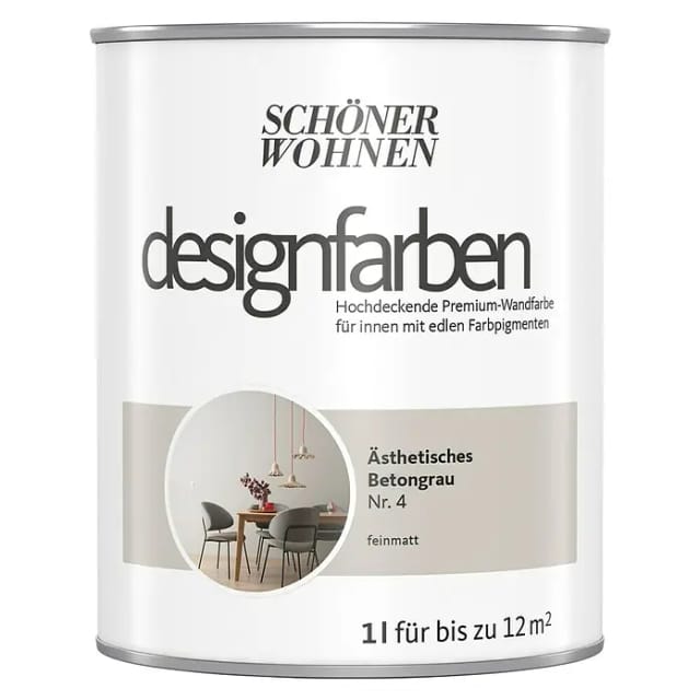 Schöner Wohnen Designfarben Ästhetisches Betongrau 1,