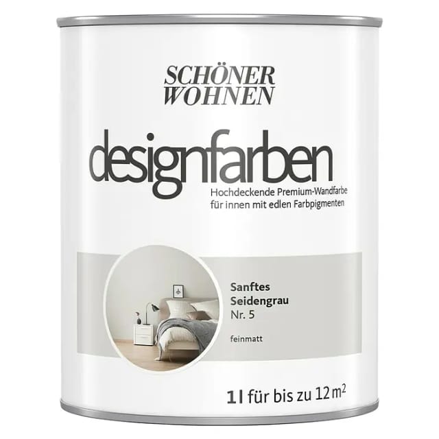 Schöner Wohnen Designfarben Sanftes Seidengrau 1,