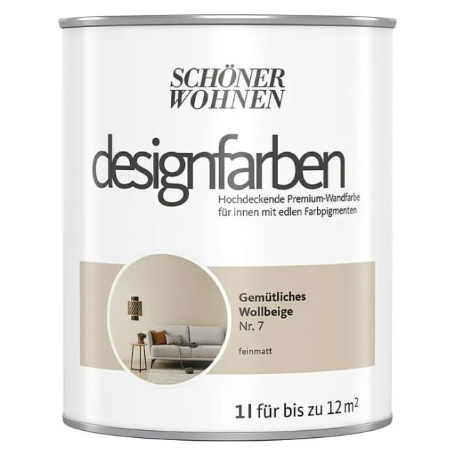 Schöner Wohnen Designfarben Gemütliches Wollbeige 1,