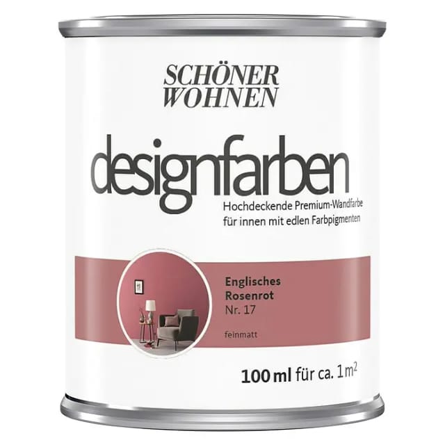 Schöner Wohnen Designfarben Englisches Rosenrot 100 ml