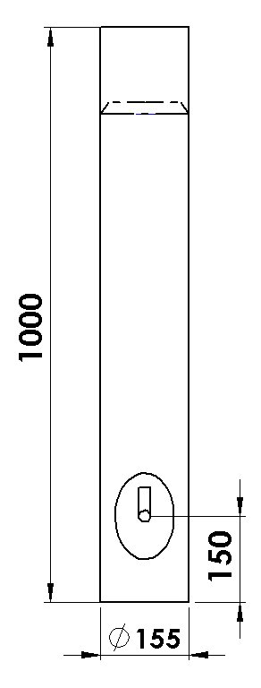 Rauchrohr 150 Mm Ø, 1000 Mm Mit Drosselklappe