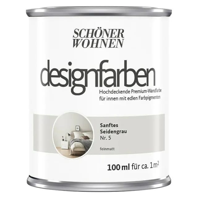 Schöner Wohnen Designfarben Sanftes Seidengrau 100 ml