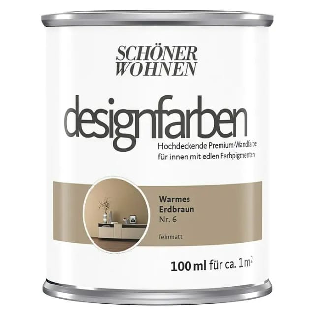 Schöner Wohnen Designfarben Warmes Erdbraun 100 ml