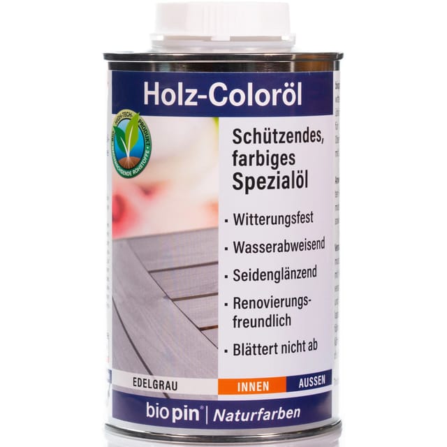 biopin Holz- Coloröl edelgrau