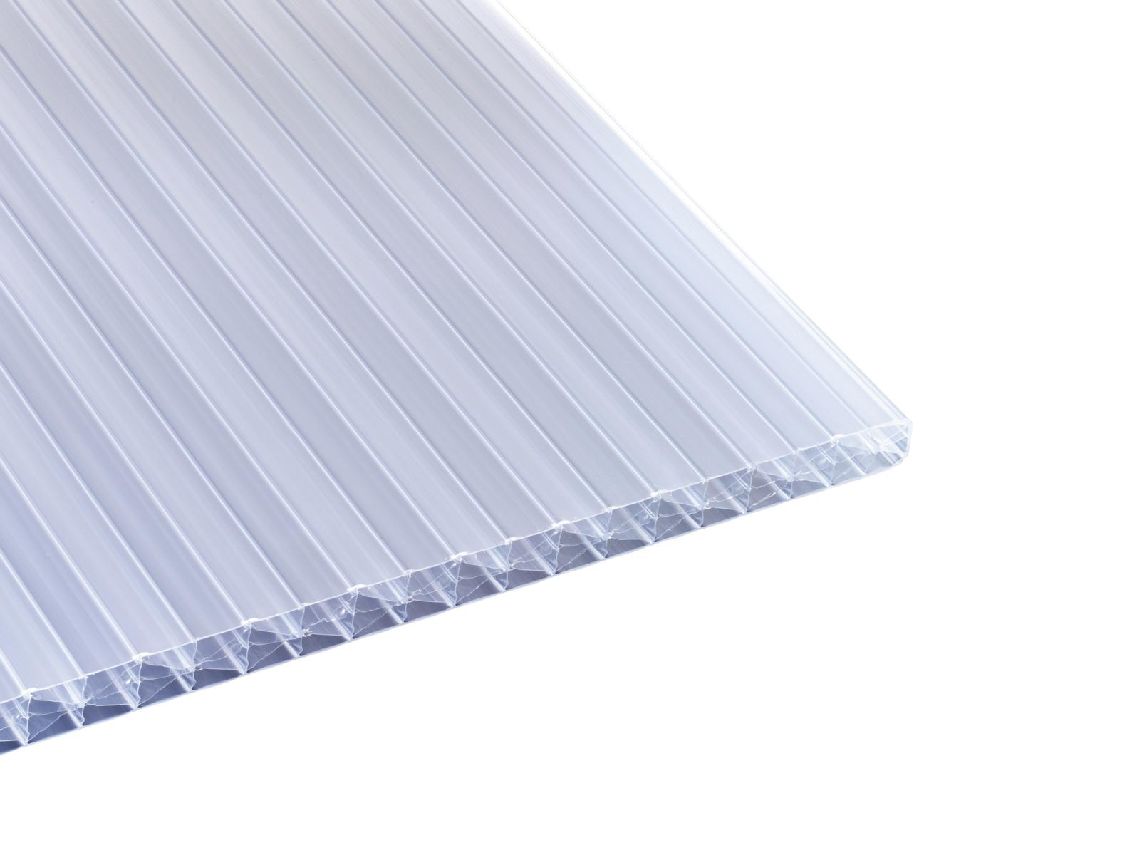 Pc-stegfünffachplatte Fachwerk 980 X 2000 Mm Weiß-opal, 16 Mm