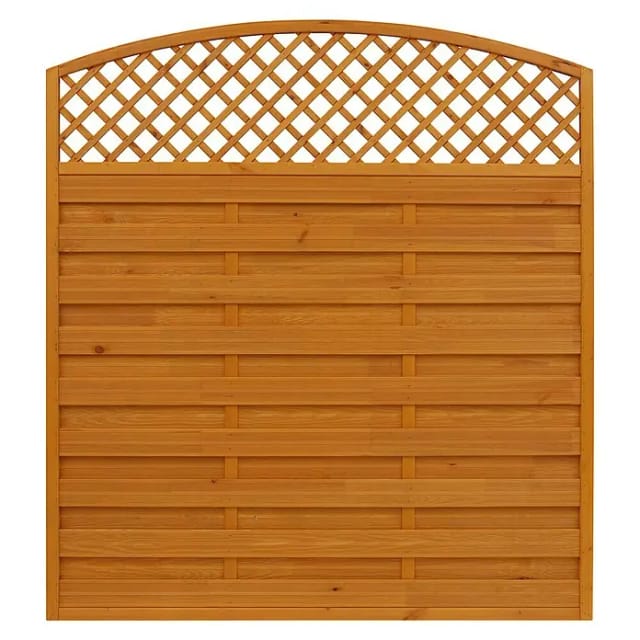 Sichtschutzzaun Element Bordeaux Pinienfarben 180/195 cm x 180 cm