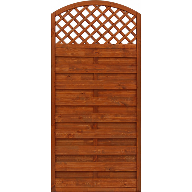 Sichtschutzzaun Element Bordeaux Teakfarben 180/195 cm x 90 cm