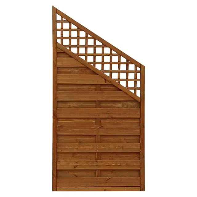 Sichtschutzzaun Element Bordeaux Teakfarben 180x120 cm x 90 cm
