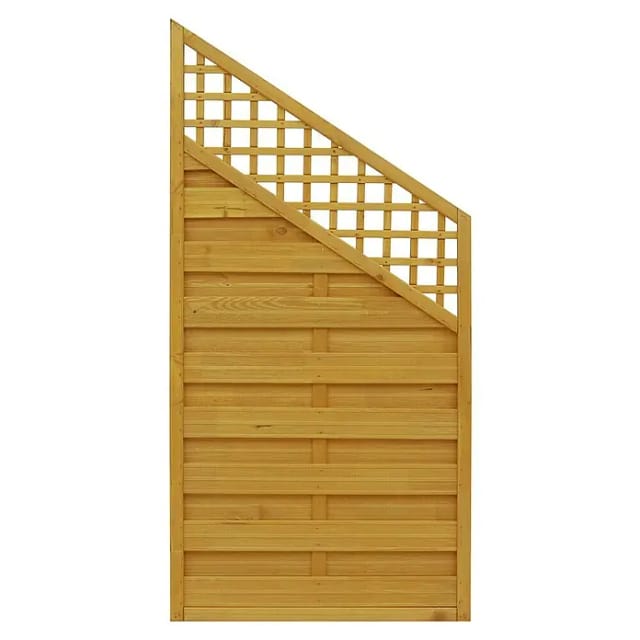 Sichtschutzzaun Element Bordeaux Pinienfarben 180x120 cm x 90 cm