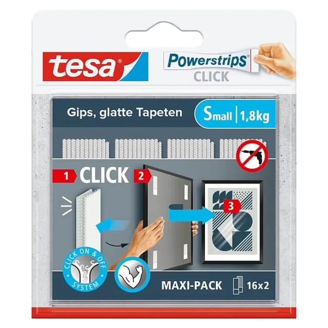 Tesa Powerstrips Click-Small 16 Stück