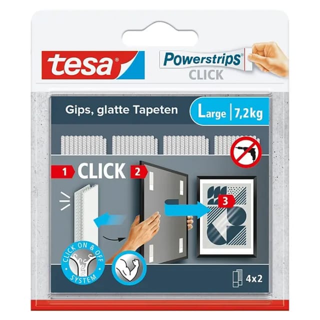 Tesa Powerstrips Click-Large 4 Stück