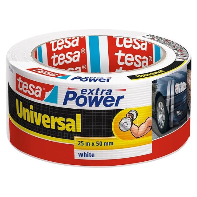 Tesa Extra Power Universal Weiß 25 m x 50 mm