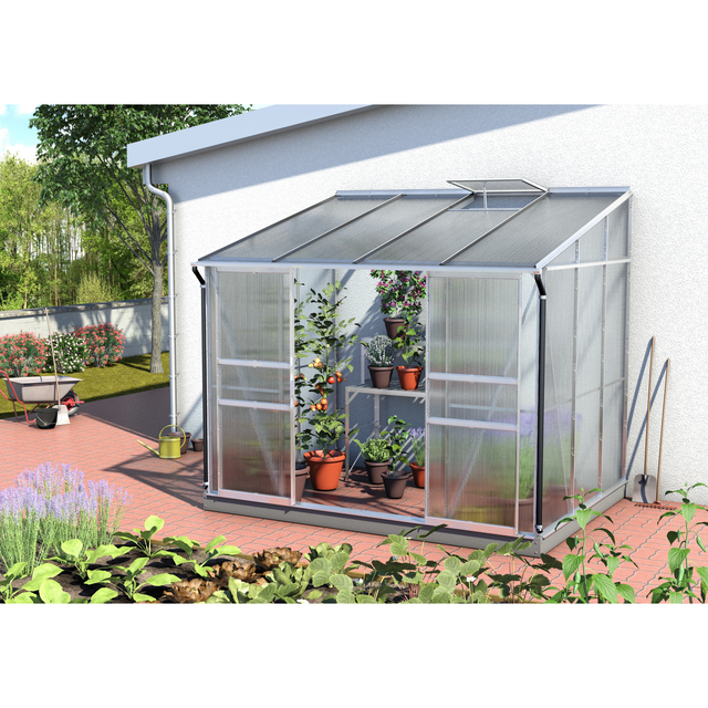 Anlehn-Gewächshaus Ida 5200 HKP 4 mm Alu-Blank