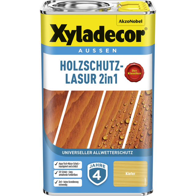 Xyladecor Holzschutz-Lasur 2in1 Kiefer matt 2,5,