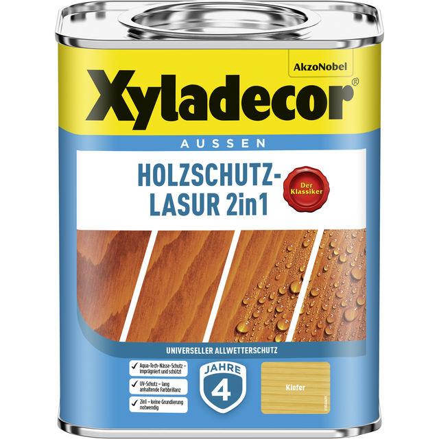 Xyladecor Holzschutz-Lasur 2in1 Kiefer matt 750 ml
