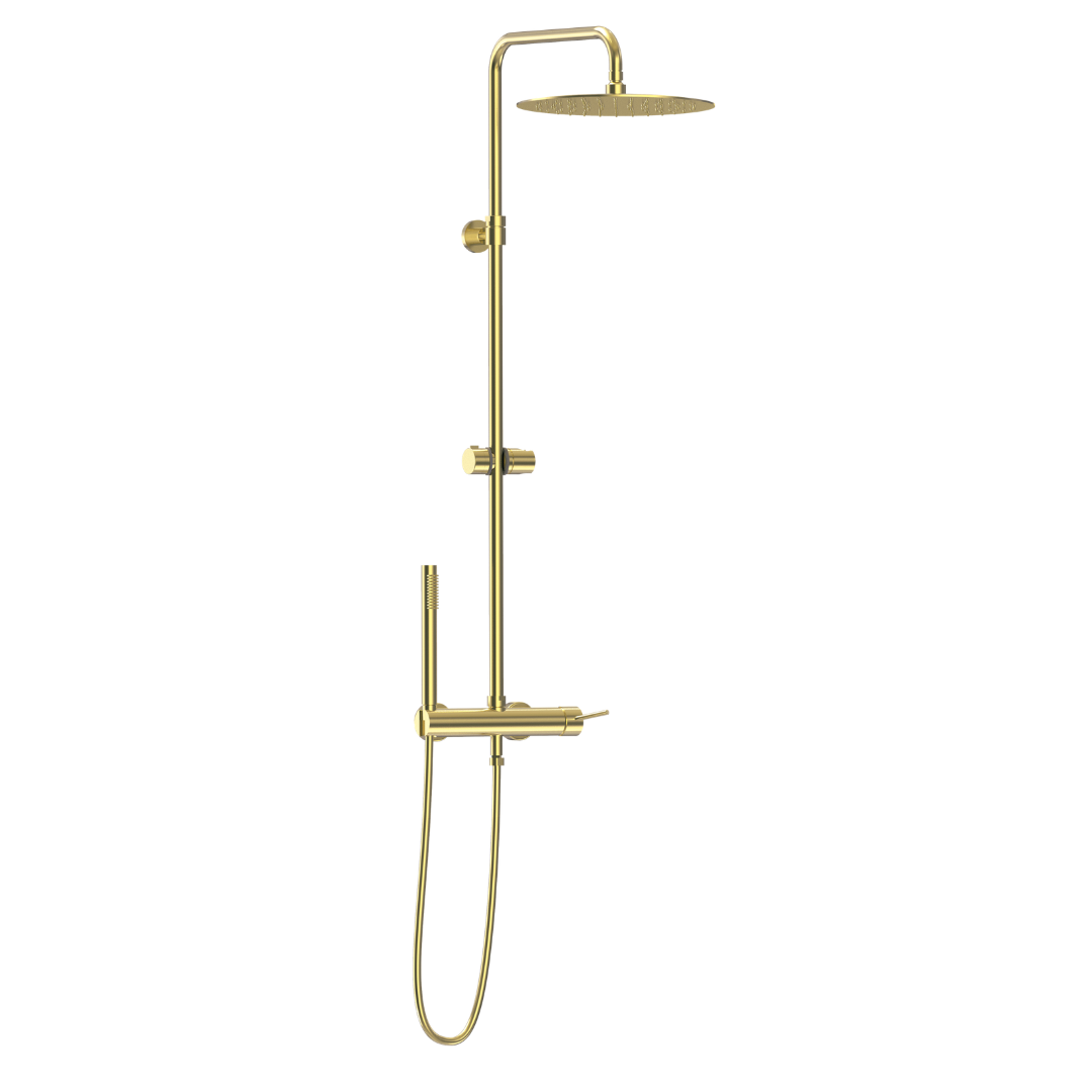 Essebagno Envol Duschsäule Mechanische Gebürstetes Gold 300