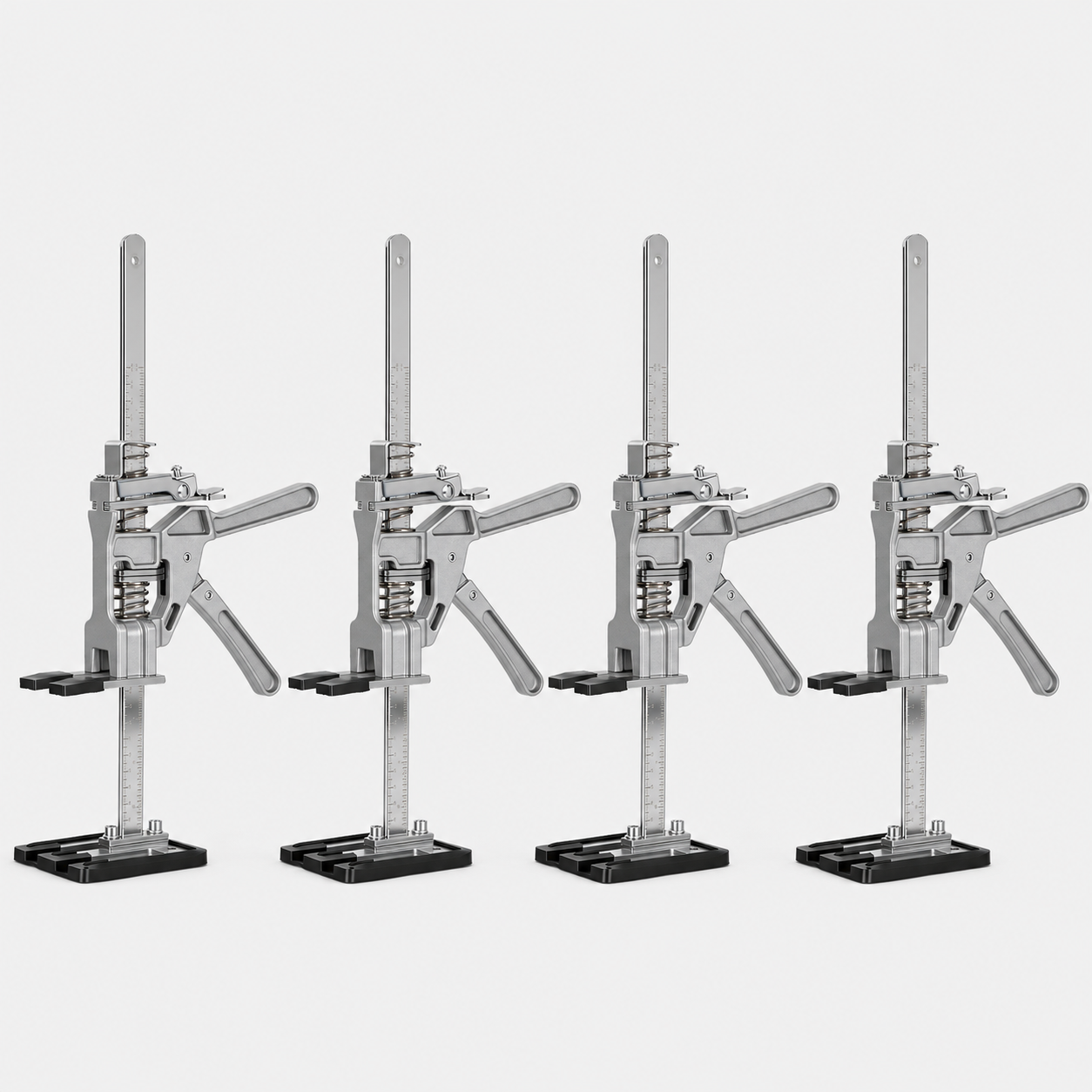 Jiubiaz Möbelheber Set 4 Stück, Verstärkter Montageheber Mit Skala, Fein Einstellbar 0-23 Cm, Für Möbel Und Platten, Bis 150 Kg