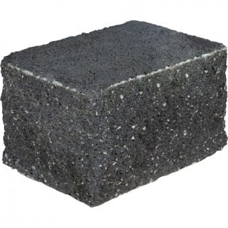 EHL Mauer Anzio-Antik-Light Anfang-/End-Halbstein 25x18x15 cm Basalt-Anthrazit