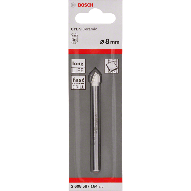 Bosch Fliesenbohrer CYL-9 Ceramic 8 mm x 80 mm
