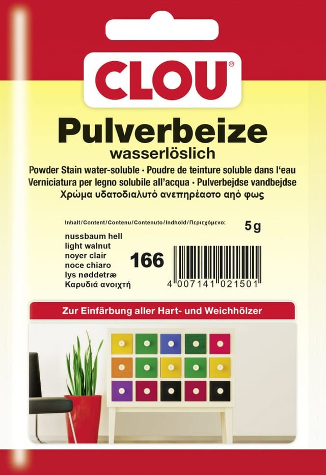 Clou Pulverbeize Nussbaum Hell 5 g