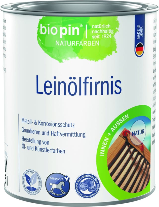 Biopin Leinölfirnis Transparent 750 ml