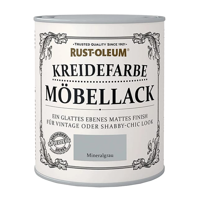 Rust-Oleum Kreidefarbe Möbellack Mineralgrau 750 ml