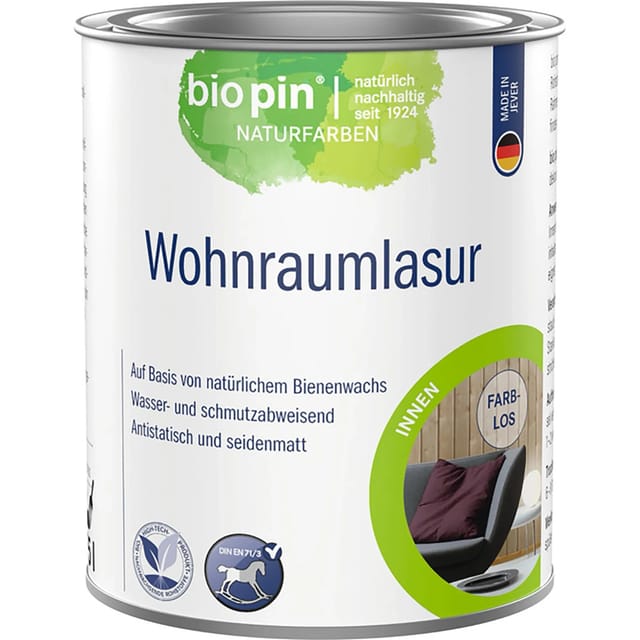 Biopin Wohnraumlasur Transparent 750 ml