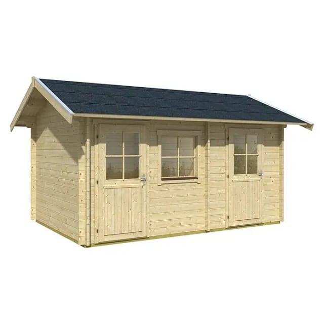 Skan Holz Holz-Gartenhaus Lausanne Natur 450 cm x 300 cm