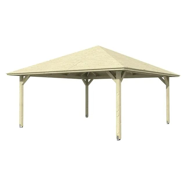 Skan Holz Holz-Pavillon Cannes 4 Natur unbehandelt 489 cm x 489 cm