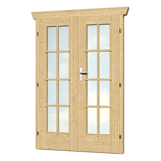 Skan Holz Doppeltür BxH 123,4 x 19,3 cm vollverglast für 28 mm Häuser