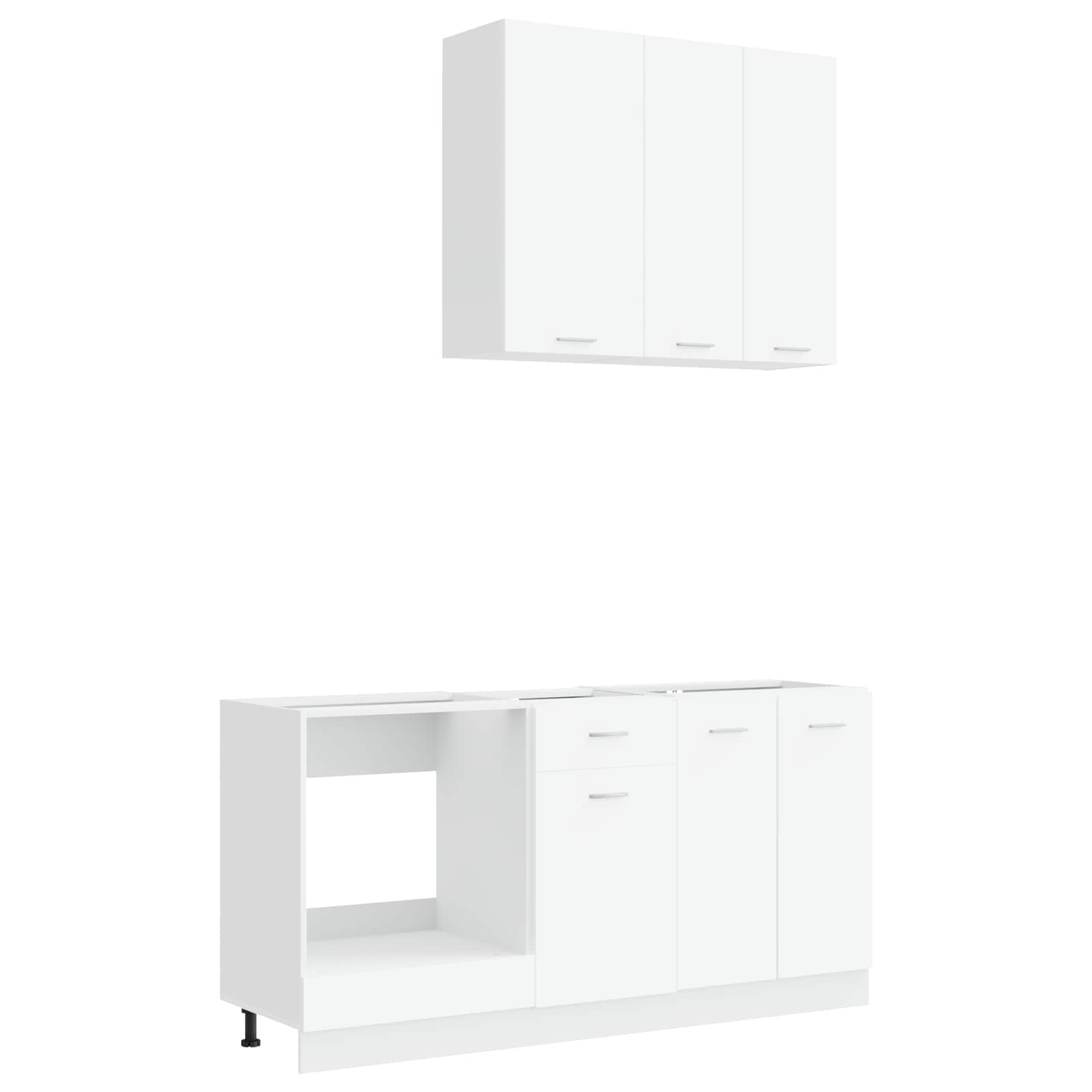 Kücheneinheit Lyon 5 Pcs Weiß Holzwerkstoff Vidaxl