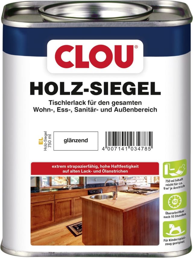 Clou Holz-Siegel EL Transparent glänzend 750 ml