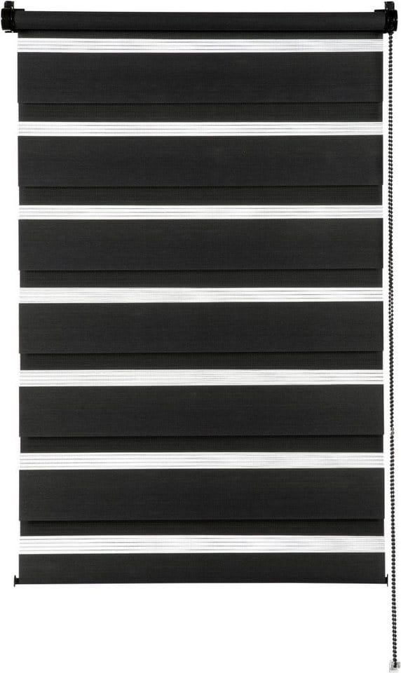 Gardinia Doppelrollo EasyFix 45 cm x 150 cm Schwarz
