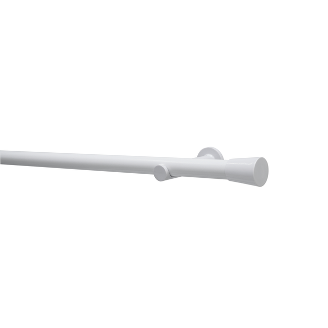 Gardinia Gardinenstangen-Set Korfu Ø 28 mm 1-Lauf 200 cm Weiß